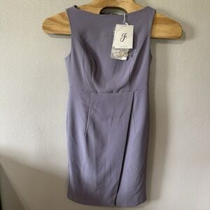 NEW Fehaute Purple Lavender Sleeveless Sheath Dress Size Medium Career‎ Office